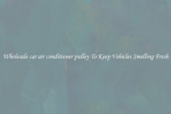 Wholesale car air conditioner pulley To Keep Vehicles Smelling Fresh