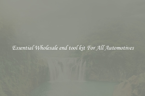Essential Wholesale end tool kit For All Automotives
