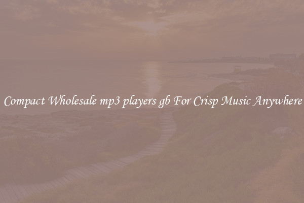 Compact Wholesale mp3 players gb For Crisp Music Anywhere