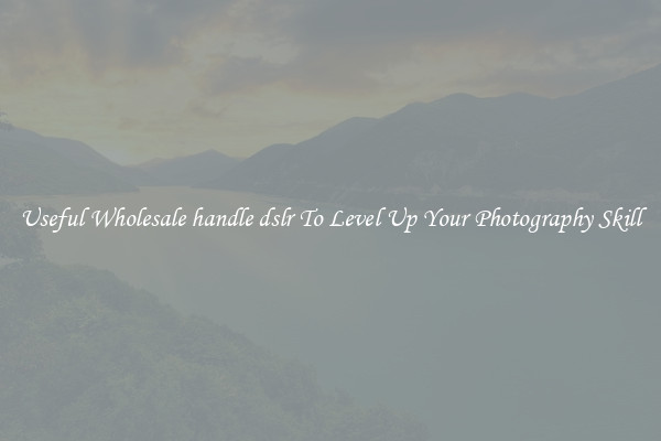 Useful Wholesale handle dslr To Level Up Your Photography Skill