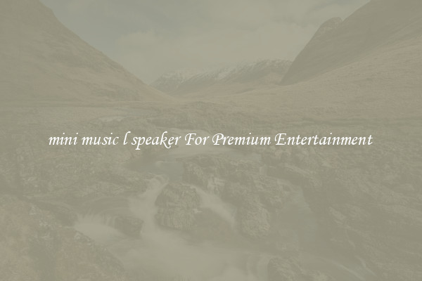 mini music l speaker For Premium Entertainment 
