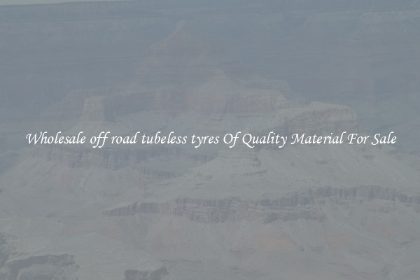 Wholesale off road tubeless tyres Of Quality Material For Sale