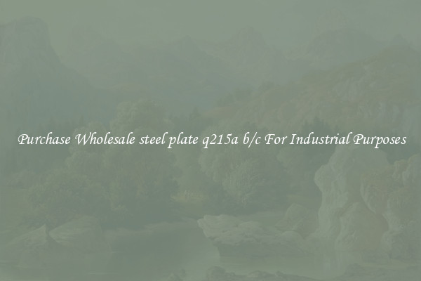 Purchase Wholesale steel plate q215a b/c For Industrial Purposes