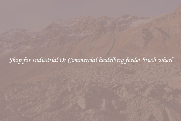 Shop for Industrial Or Commercial heidelberg feeder brush wheel