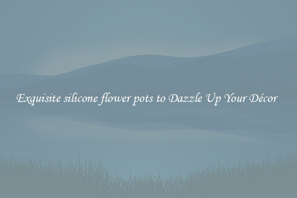 Exquisite silicone flower pots to Dazzle Up Your Décor  