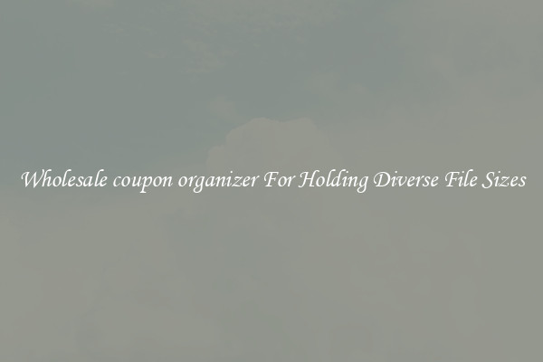Wholesale coupon organizer For Holding Diverse File Sizes