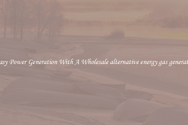 Easy Power Generation With A Wholesale alternative energy gas generator