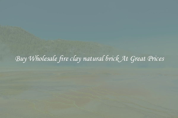 Buy Wholesale fire clay natural brick At Great Prices