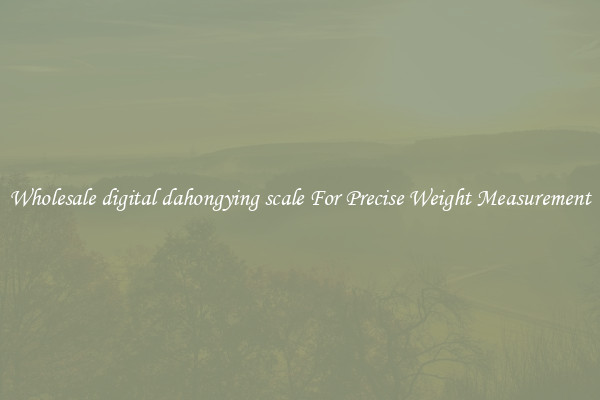 Wholesale digital dahongying scale For Precise Weight Measurement