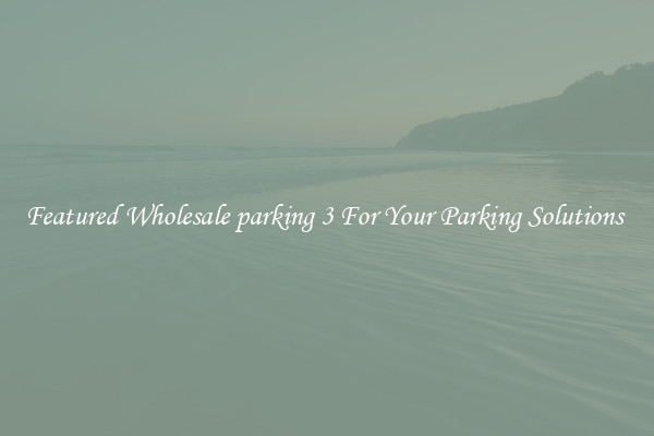 Featured Wholesale parking 3 For Your Parking Solutions 